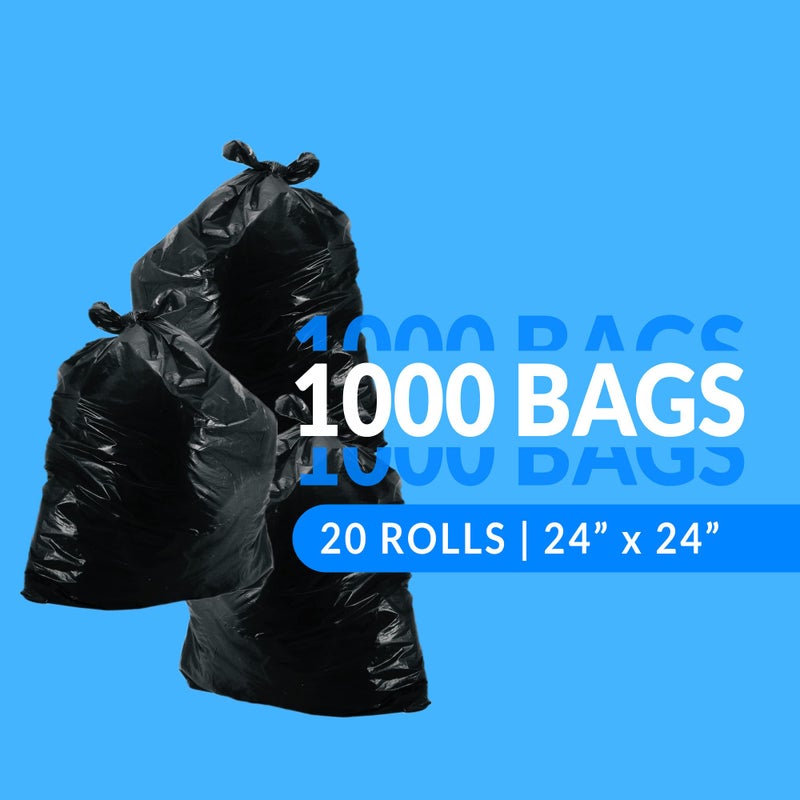 Reli. 6-10 Gallon Trash Bags | 1000 Bags | Black | Bathroom | Strong | Garbage - Image 2